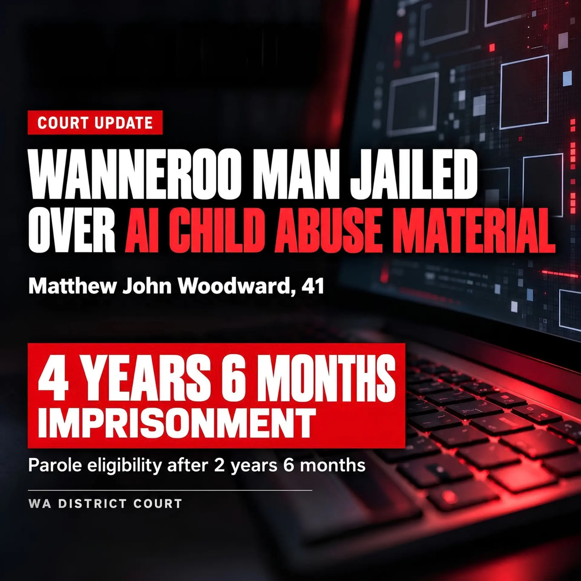 AI CHILD ABUSE: WANNEROO MAN JAILED